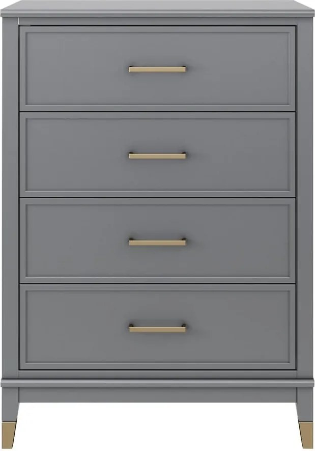 Sivá komoda CosmoLiving by Cosmopolitan Westerleigh, 75 x 106 cm