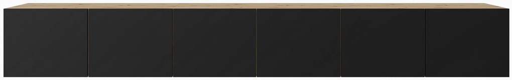 TV stolek LIO 300 cm - dub artisan/čierny mat