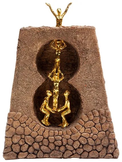 Rock Acrobatic dekorácia zlatá 19 cm
