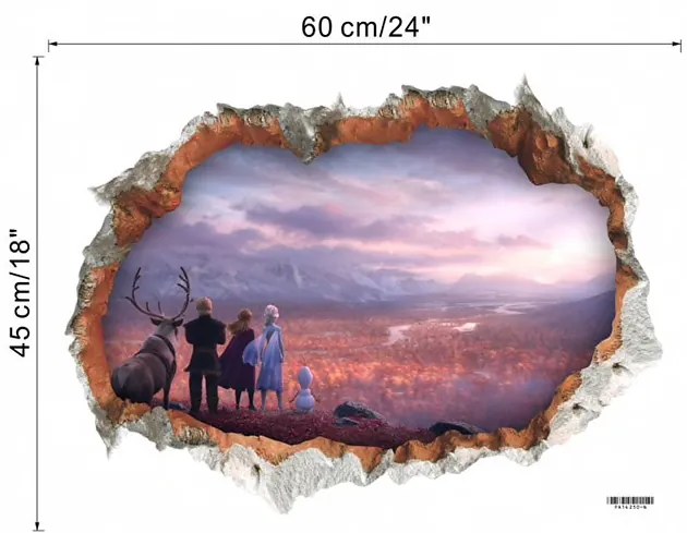Samolepka na stenu "Ľadové kráľovstvo" 45x60cm