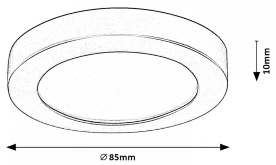 RABALUX Kúpeľňové stropné LED osvetlenie COCO, 3W, denná biela, 8,5cm, okrúhle, strieborné