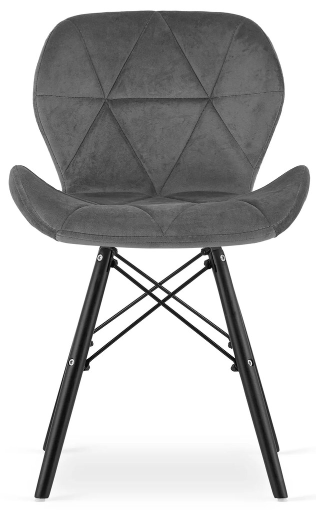 Kreslo LAGO Velvet - sivé / čierne nohy x 2 9401 71 00 00