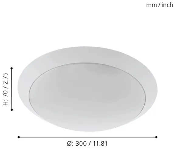 Eglo 97254 - Kúpeľňové LED stropné svietidlo PILONE LED/11W/230V biela IP44