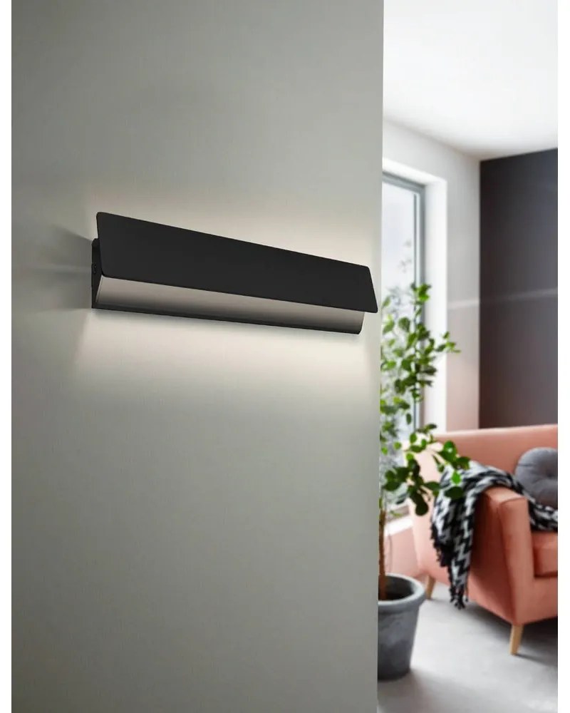 Čierne LED nástenné svietidlo ZUBIALDE – EGLO