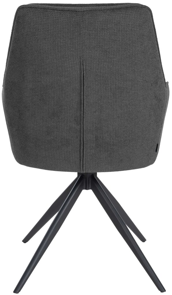 Jedálenská stolička Jules - látka - Tmavo sivá