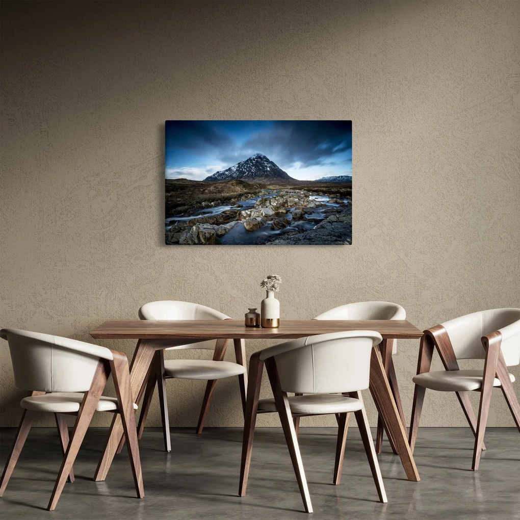 Obraz hory a rieky (90x60 cm)