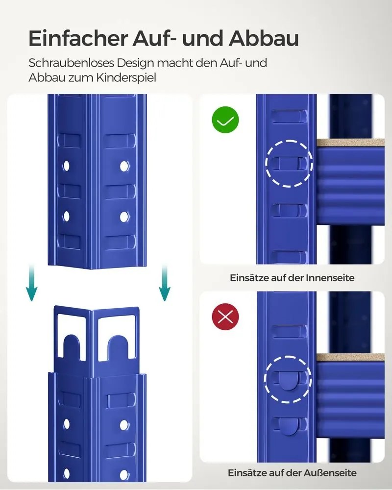 Policový regál SONGMICS 180 x 90 x 40 cm - GLR040Q01