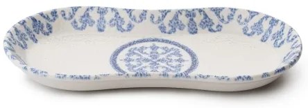 Jedálenská súprava 27 ks biela/modrá/porcelán