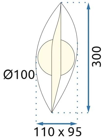 Toolight Toolight, LED nástenné svietidlo 5W, 4000K, G031-W, zlatá, OSW-00699