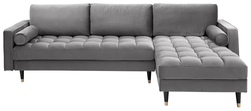 Rohová sedačka Cosy Velvet II sivý zamat
