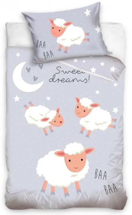 Obliečky do postieľky Ovečky Sweet Dreams 100x135/40x60 cm