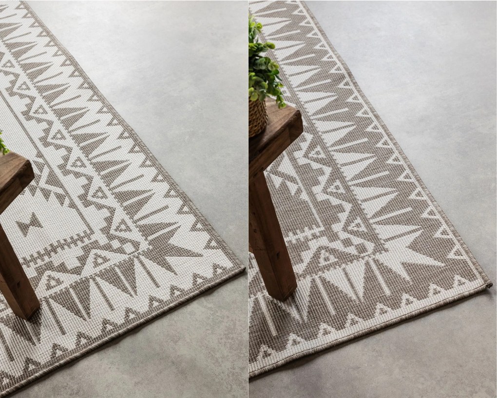 ELLE Decoration, Kusový koberec Gemini 106021 Linen z kolekcie Elle – na von aj na doma, 200x290, béžová, chodba / predsieň