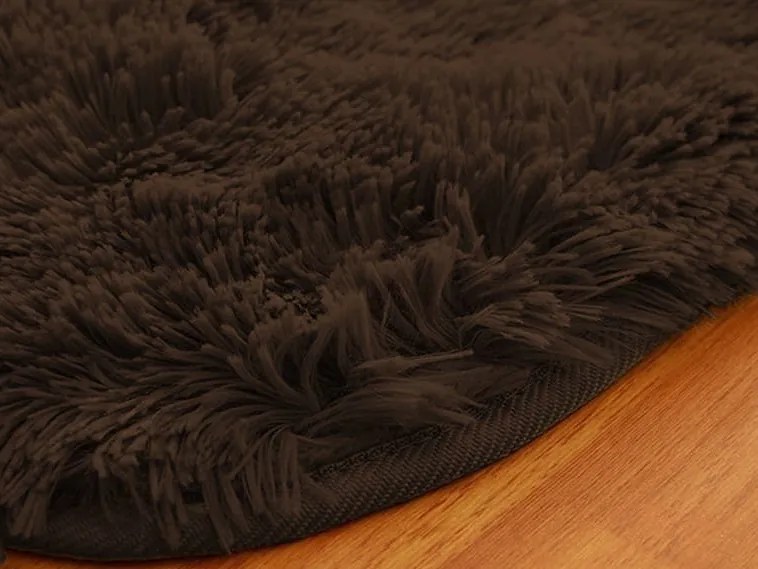 TZ Tmavohnedý obdĺžnikový shaggy koberec Lana Rozmer: 160x230