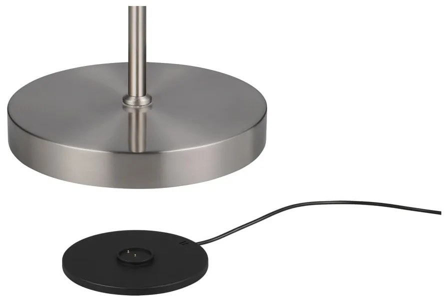 LED stojacia lampa v striebornej farbe (výška 160 cm) Moreno – Trio