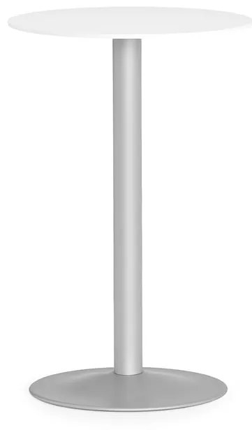 Barový stôl LILY, Ø 700 mm, biela / šedá