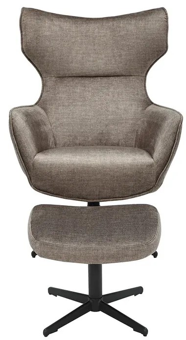 Kreslo VOGUE otočné o 360° zamatová farba taupe