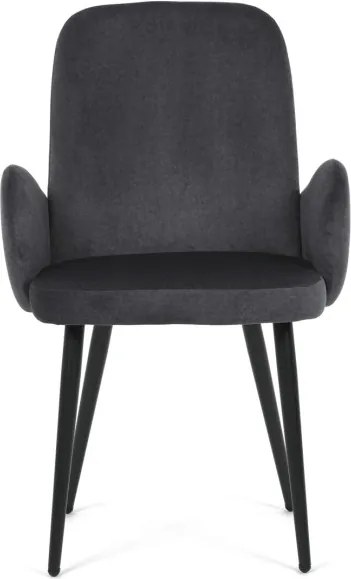 Jedálenská stolička zamatová, sivá DCL-X7129 GREY2