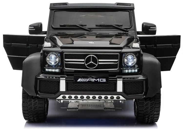 RAMIZ ELEKTRICKÉ AUTÍČKO MERCEDES G63 6x6 LCD - MP4 - ČIERNE - MOTOR - 6 x 45W BATÉRIA - 12V/14Ah - 2023