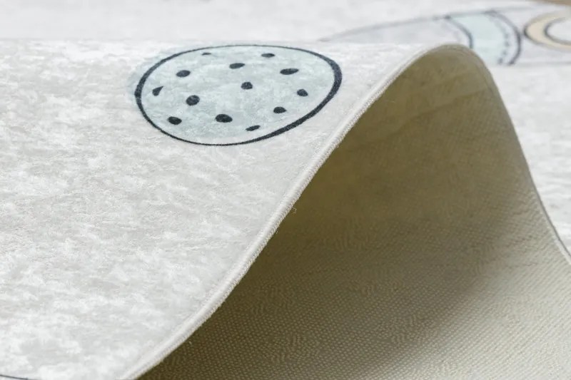 Dywany Łuszczów, Detský kusový koberec Bambino 1278 Space rocket cream, 80x150, viacfarebná, detská izba