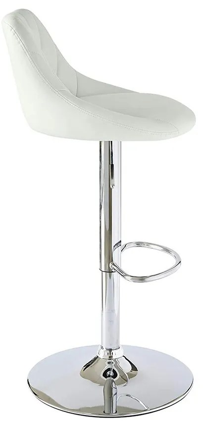 Barové stoličky s operadlom, 2 farby, biele