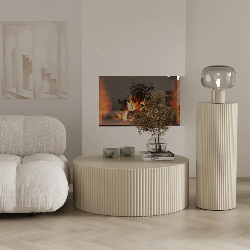 Konferenčný stolík Ermanno 90 cm sivý/béžový