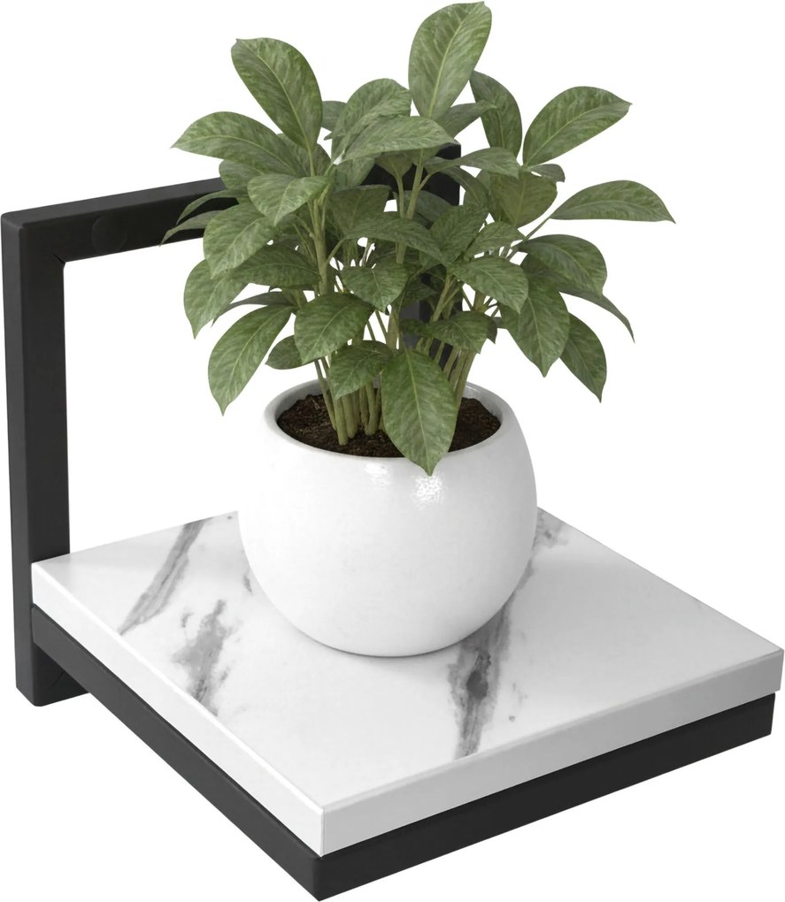 Závesný stojan na kvety TORGET čierny/biely