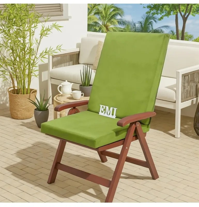 Poduška na stoličku zelená EMI, 45x45x5 cm