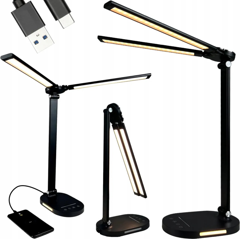 BERGE LED dvojitá stolná lampa 8W - BRUSEL