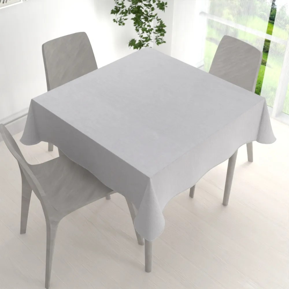 Biante Teflónový štvorcový obrus TF-067 Sivý režný 90x90 cm