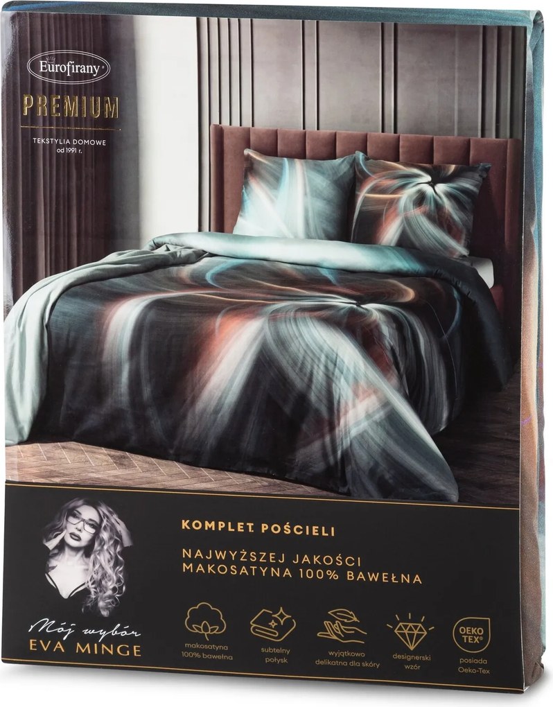 MAKOSATÉNOVÉ OBLIEČKY EVA MINGE PRISMA 200X220 CM, 2 KS 70X80 CM VZOROVANÉ