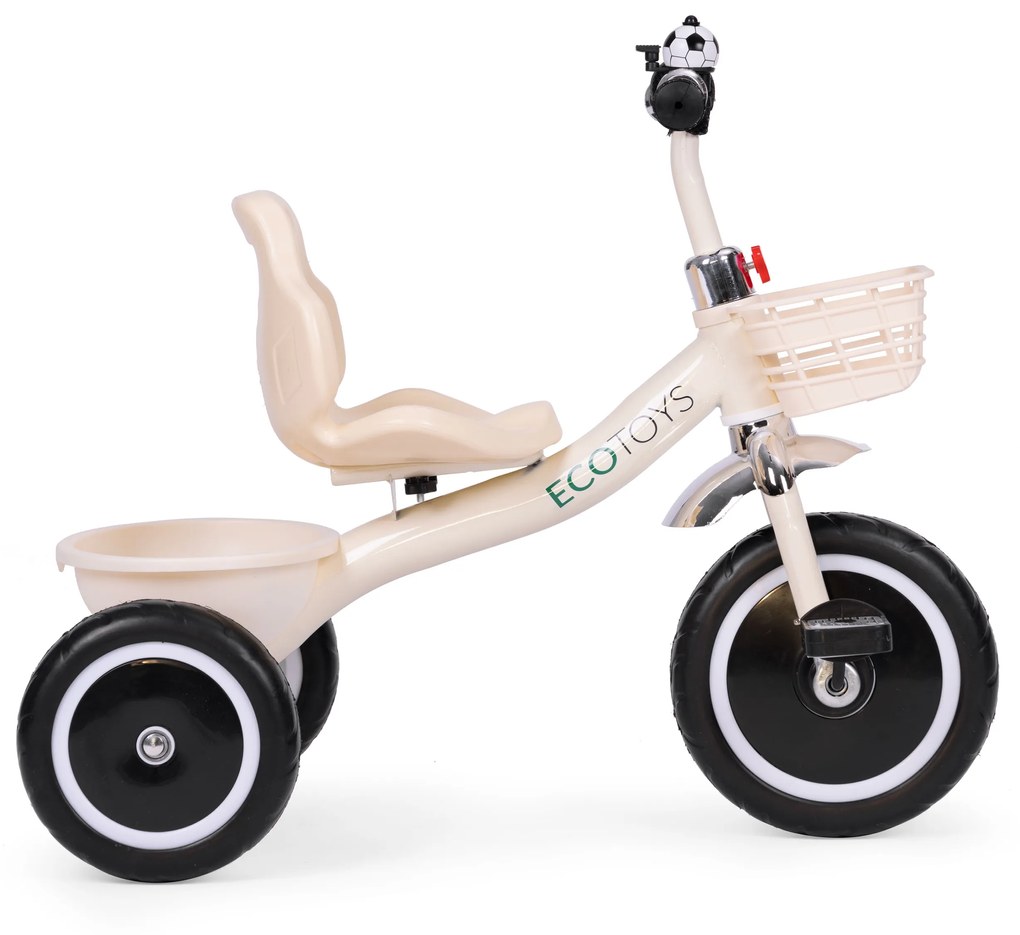 Trojkolka s košíkom a zvončekom ECOTOYS