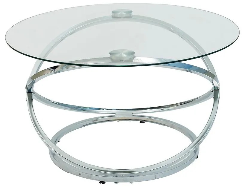 Konferenčný Stolík Pmc-24015 Chróm/Sklo