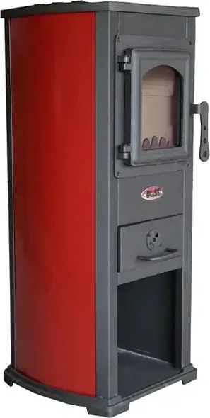 Krbové kachle Blist Ekonomik Lux červená, 6,6 kW, 120 mm, oceľové