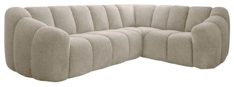 Béžová rohová pohovka (pravý roh/do L) Shell – Miuform