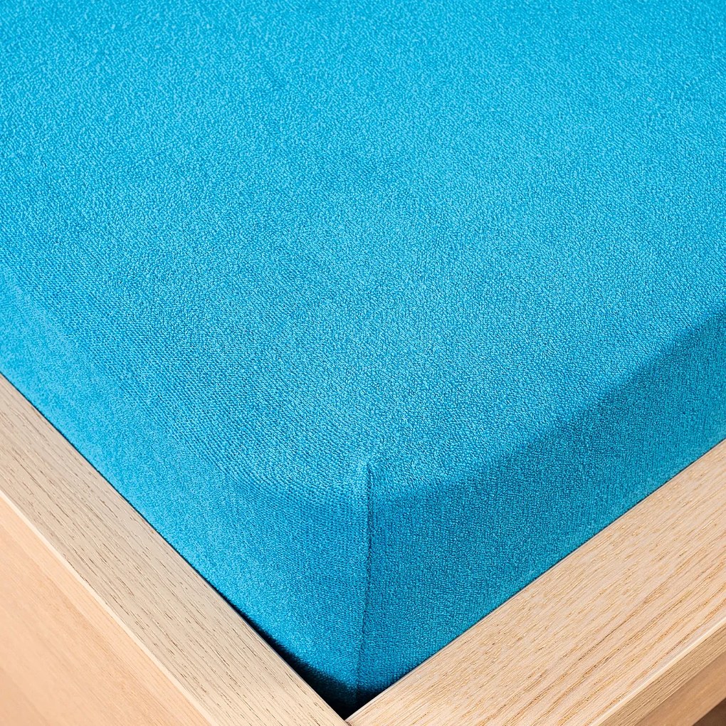 4Home froté prestieradlo tmavo modrá, 180 x 200 cm