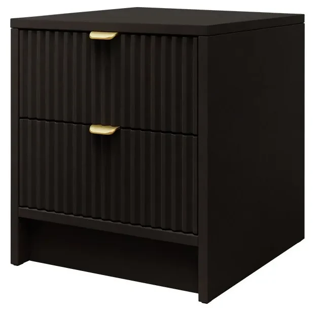 Nočný stolík Razimo 2SZ, Farby: Biely velvet