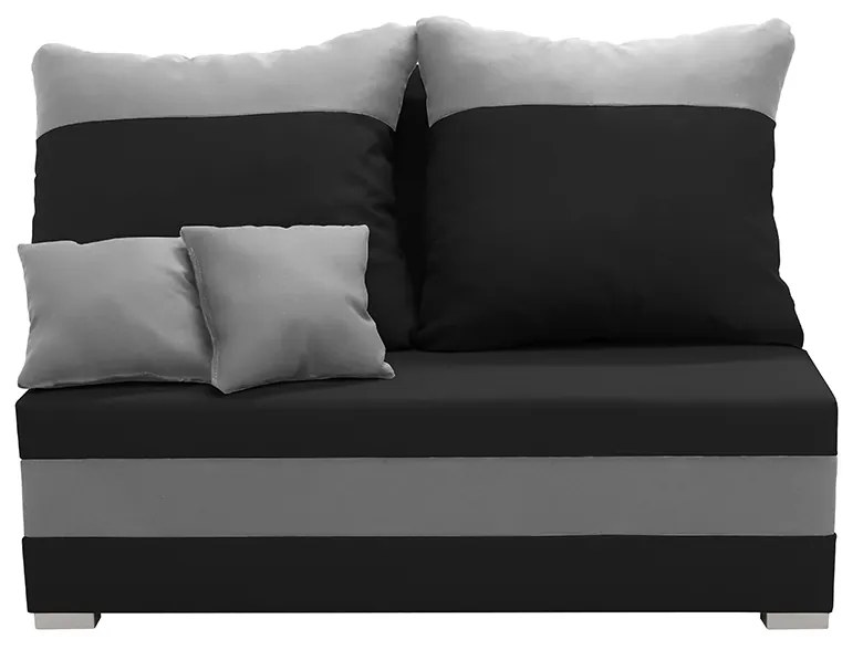 Dvojmiestna pohovka s funkciou spania GUSTO 2 Čierna/svetlo šedá