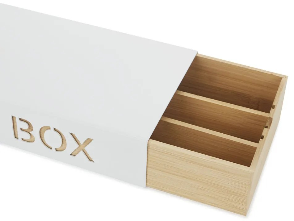 Box na kávové kapsuly a stojan, BALVI Coffee Box, biely kov
