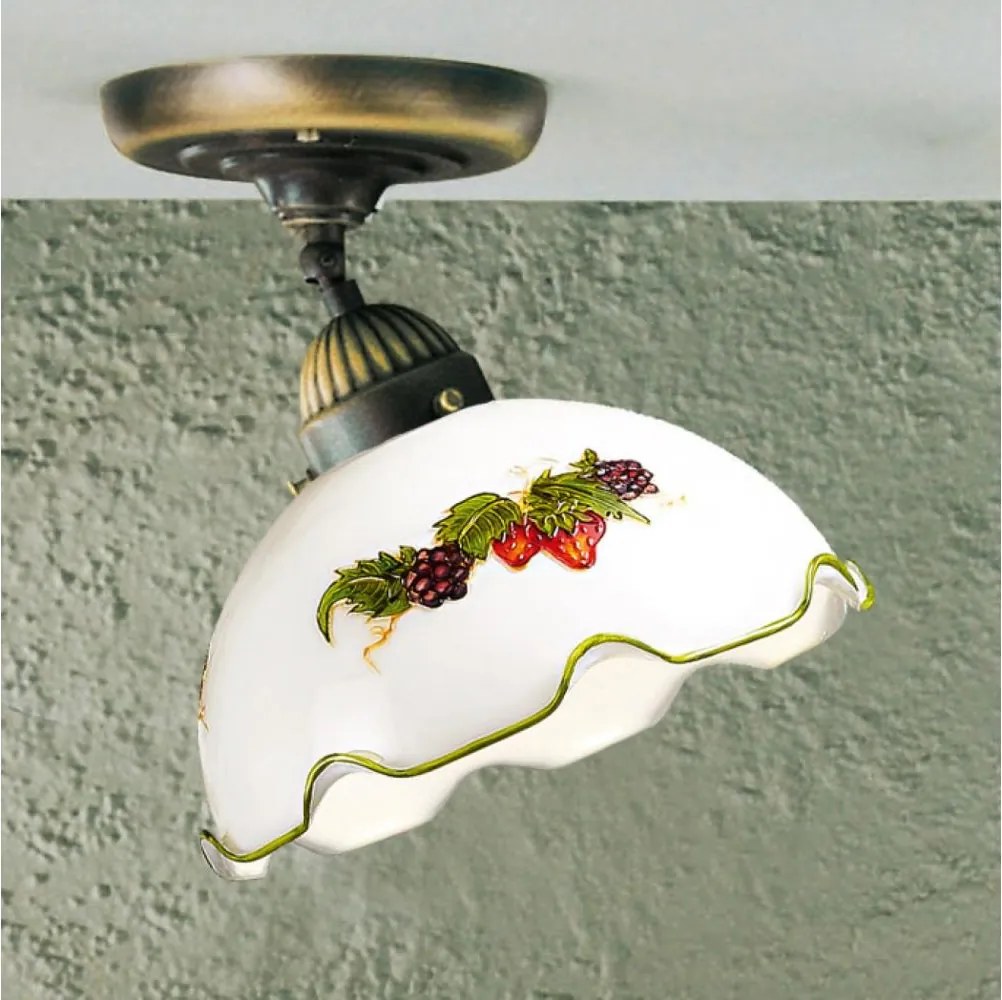 Kolarz 731.10.113 - Prisadené stropné svietidlo NONNA 1xE27/75W/230V pr. 20 cm víno/jahody