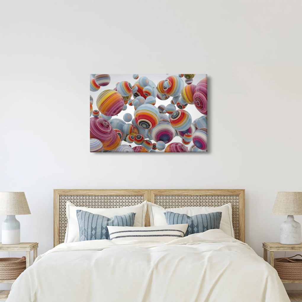 Obraz maľovaných gulí (90x60 cm)