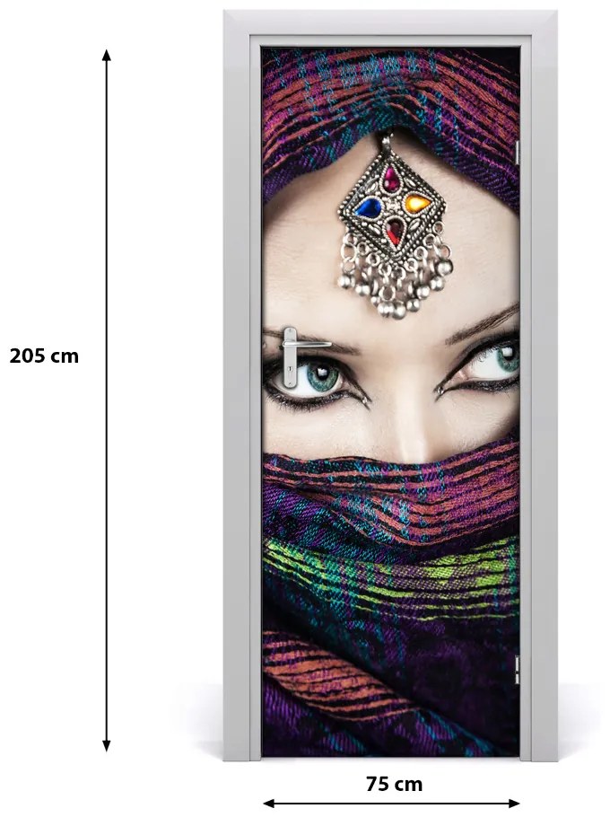 Fototapeta na dvere indická žena 75x205 cm