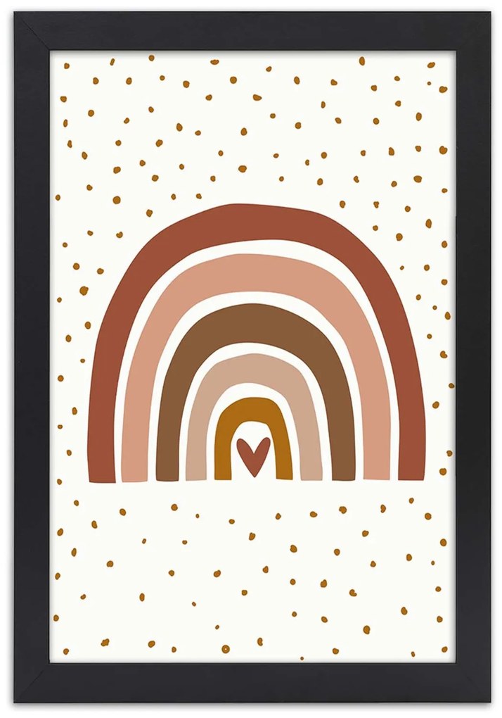 Gario Plagát Ružová dúha Farba rámu: Hnedá, Rozmery: 30 x 45 cm