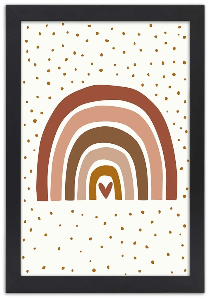 Gario Plagát Ružová dúha Farba rámu: Hnedá, Rozmery: 30 x 45 cm