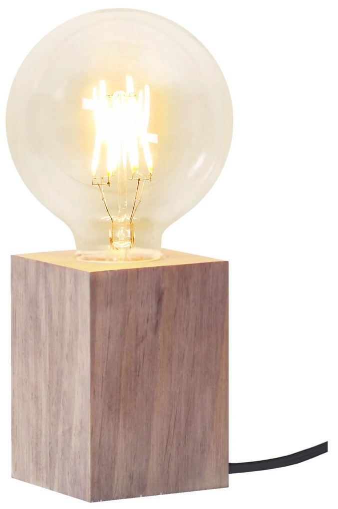 STAR TRADING Drevená lampa Lys Brown
