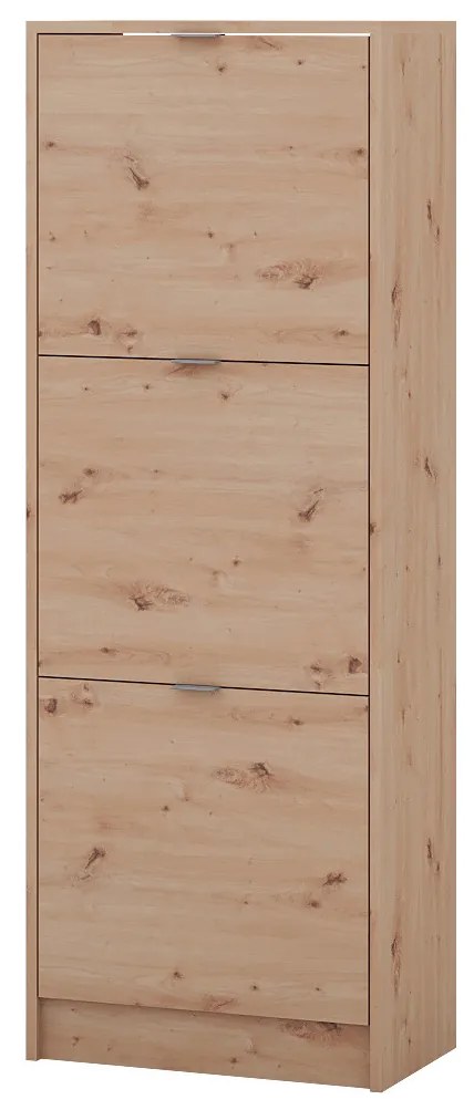 Botník 3-radový Marnie (dub artisan). Akcia -20%. Vlastná spoľahlivá doprava až k Vám domov. 1092185