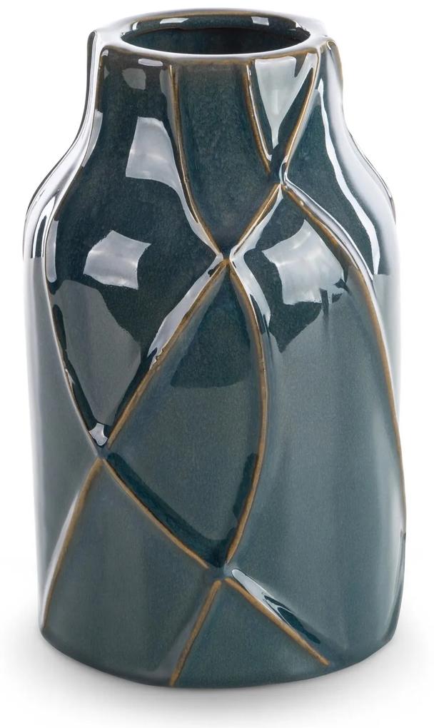 Dekoratívna váza TEO 14 x 22 cm tyrkysová