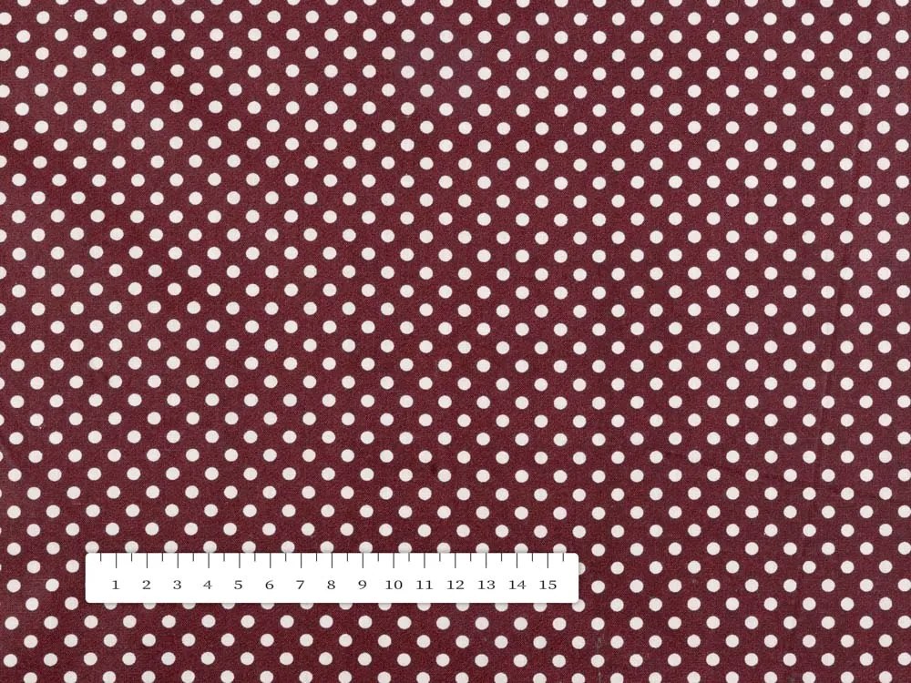 Biante Bavlnené prestieranie na stôl Sandra SA-339 Biele bodky na tmavo červenom 35x45 cm