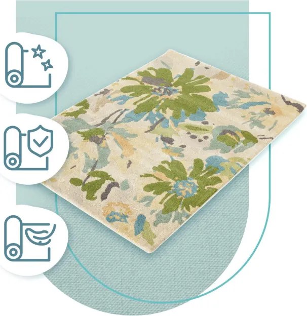 Koberec Reef RF11 Floral Zelený Multi