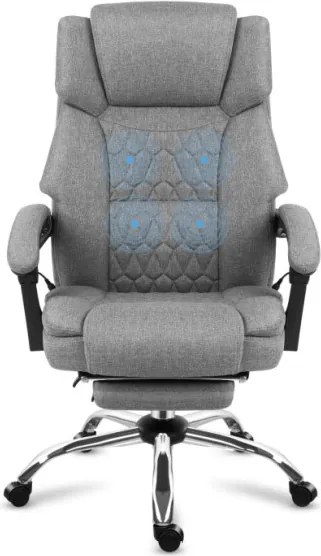 Masážne kancelárske kreslo Boss 6.0 sivé