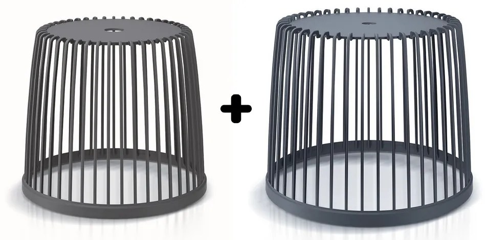 Set 2 univerzálnych košov, 35 + 50 l, antracit